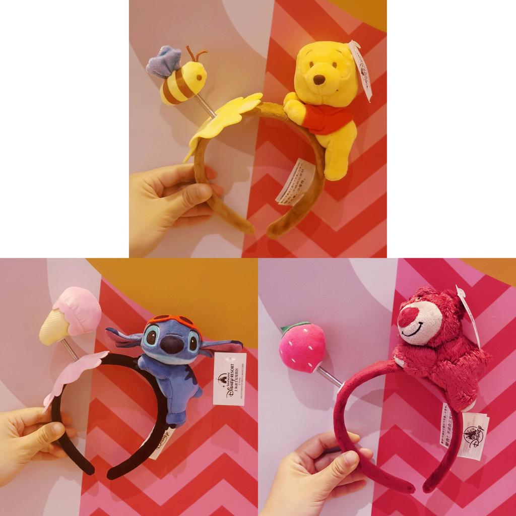 Diadema de Felpa de Dibujos Animados de Winnie The Pooh para Niñas con Tejido Suave y Diseño Lindo