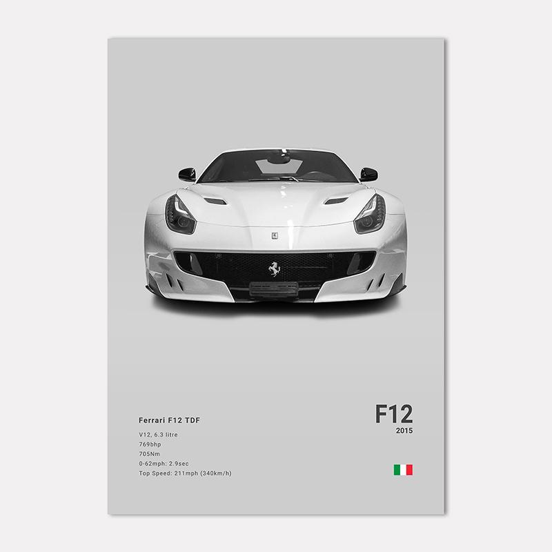 Famous Cars 812 458 296 Canvas Wall Art Print Poster 599XX SP3 F8 Decoration Mural Modern Home Decor Birthday Gift Unframed