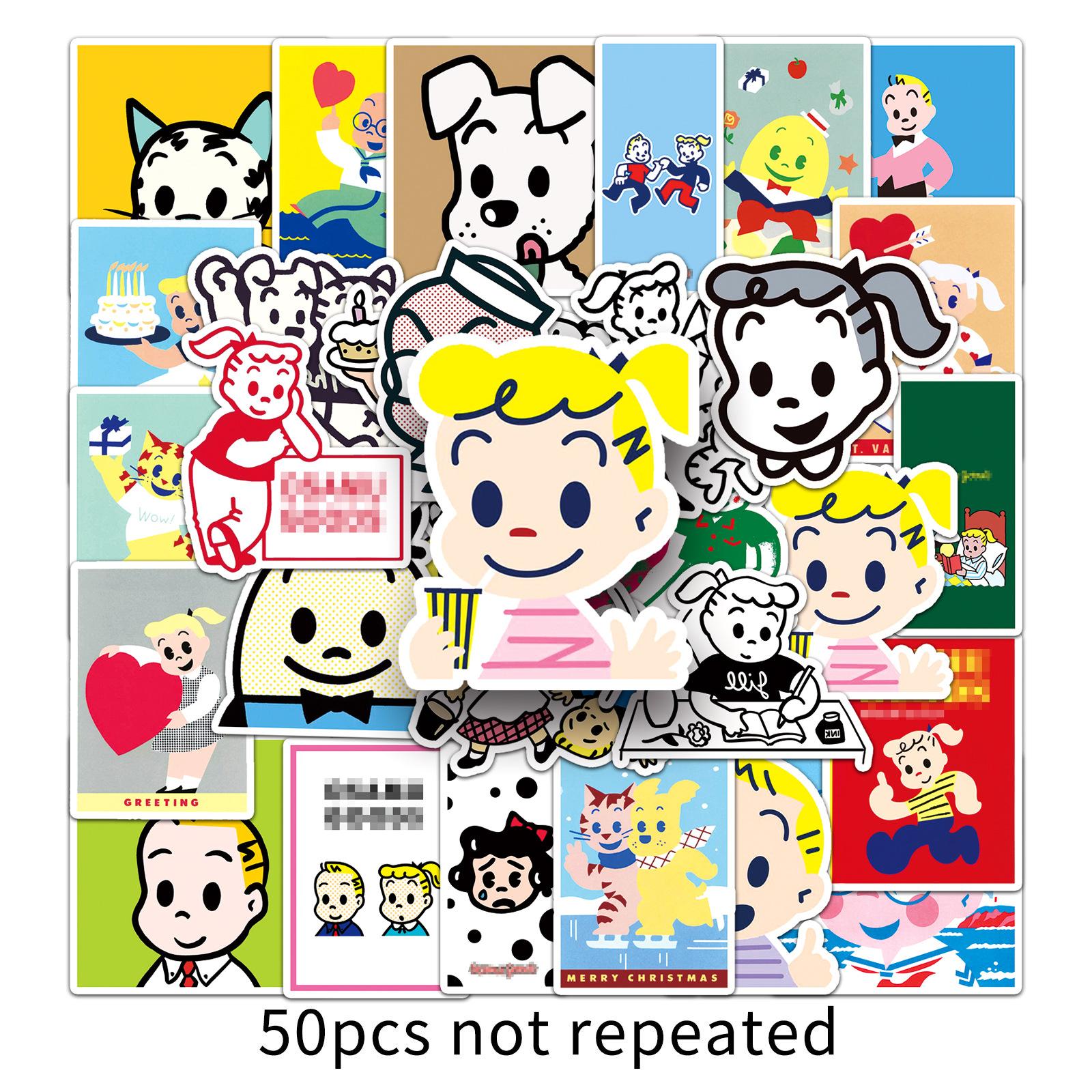 

50 Japanese Trendy Brand Graffiti Personality Trendy Art Guka Waterproof Decorative Mobile Phone Case Suitcase Stickers