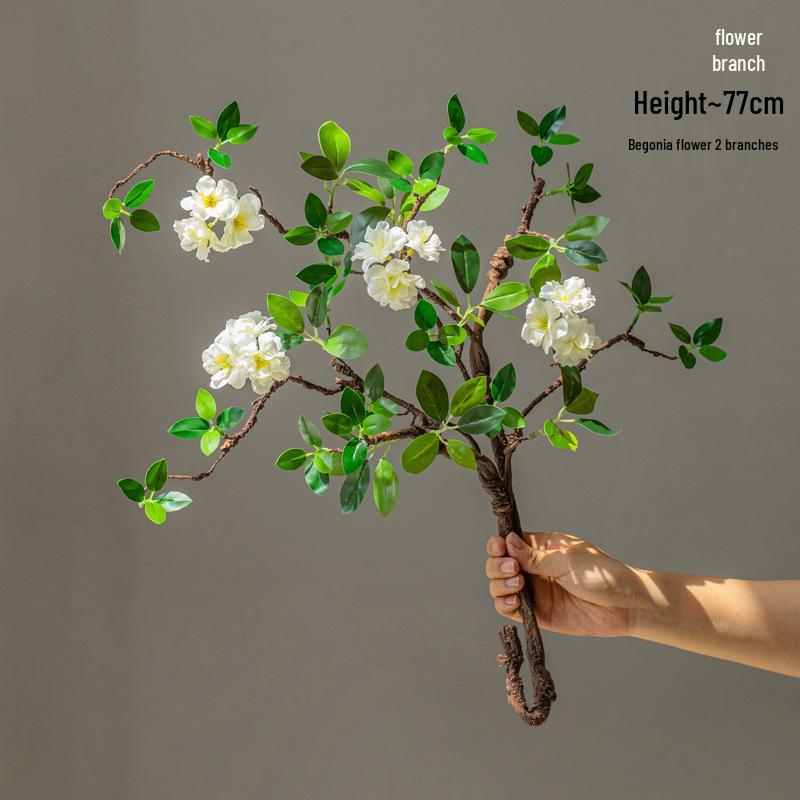 Bionic Begonia: Artificial Luxury Green Plant Dining Table Decoration