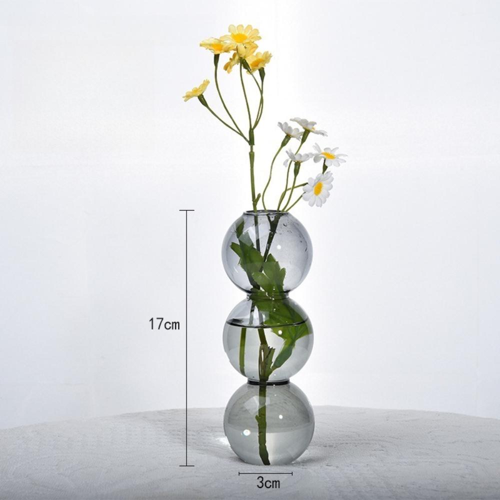 Modern Simple Creative Glass Vase Homestay Flower Utensils Decoration Bubble Vase Flower Arrangement Hydroponic Ball Glass