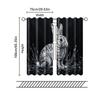2 pcs   filtering curtains (excluding rods   non-movable   without batteries) Chic Line Art Rabbit_00015 for use in bedrooms and