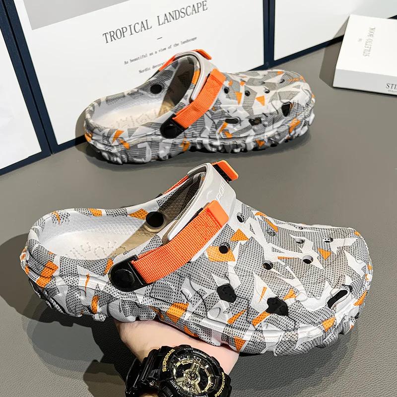 Summer Slippers For Men Outdoor Garden Clogs Couple Casual Shoes Luxury Sandals Comfort Home Soft Slippers 40-47