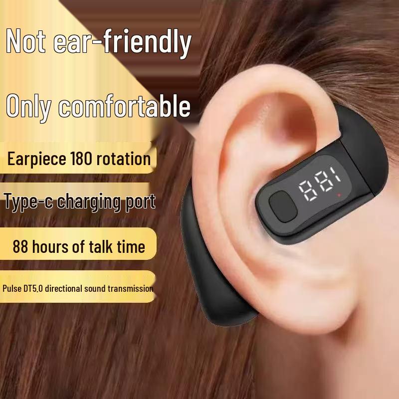 Bone Conduction Bluetooth Headphones - Sweatproof Wireless In-Ear Earphones for Apple, OPPO, Huawei, vivo.