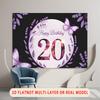 Party Backdrop Birthday Butterfly 20Th Photo Booth Background Wall Decor