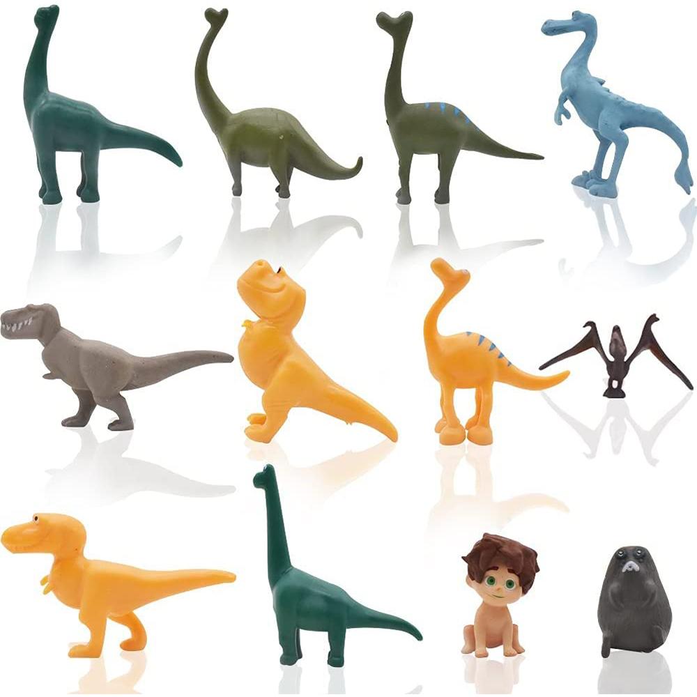 12pcs Dinosaur Mini Figures Set Dinosaur Cake Toppers for Children's Party