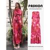 Za2025 Summer New Product Women's Clothes Elegant Silk Satin Texture Print Sleeveless Midi Skirt Dress 2978228 330