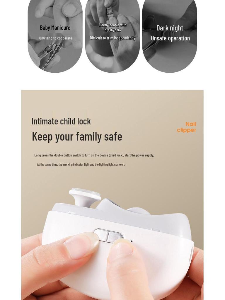 Child-Safe Electric Nail Clipper & Adult Trimmer Set