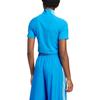 adidas Originals Women's Mock Neck 3-Stripes Cropped Top Blue Female IV9321