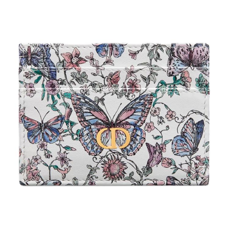 

Dior Caro Exquisite Butterfly Pattern Print Calfskin Card Holder Women Accessories Multicolor S5130UZEG-M933 Gift Set(Basic Set+Box+Shopping Bag)