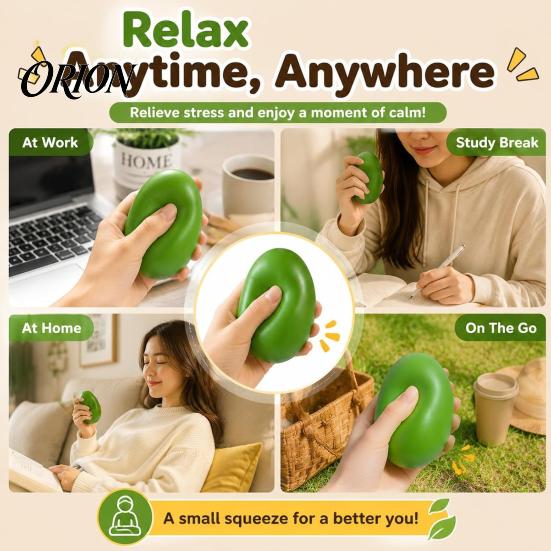 Stress Relief Toy Crunchy Mango Squeeze Ball, Color Changing Fidget with Crisp High-elastic Sound, High Elastic Decompression for Anxiety Relief,