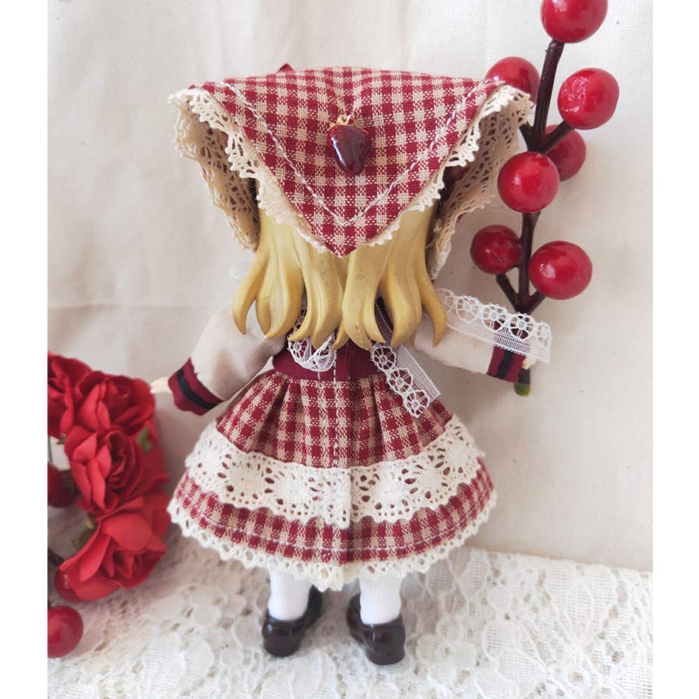 Rakulifey Obitsu 11 Clothes, Cute Dress, with Triangle Scarf, Ob11 Size Outfit, Birthday Present, 2-piece Set