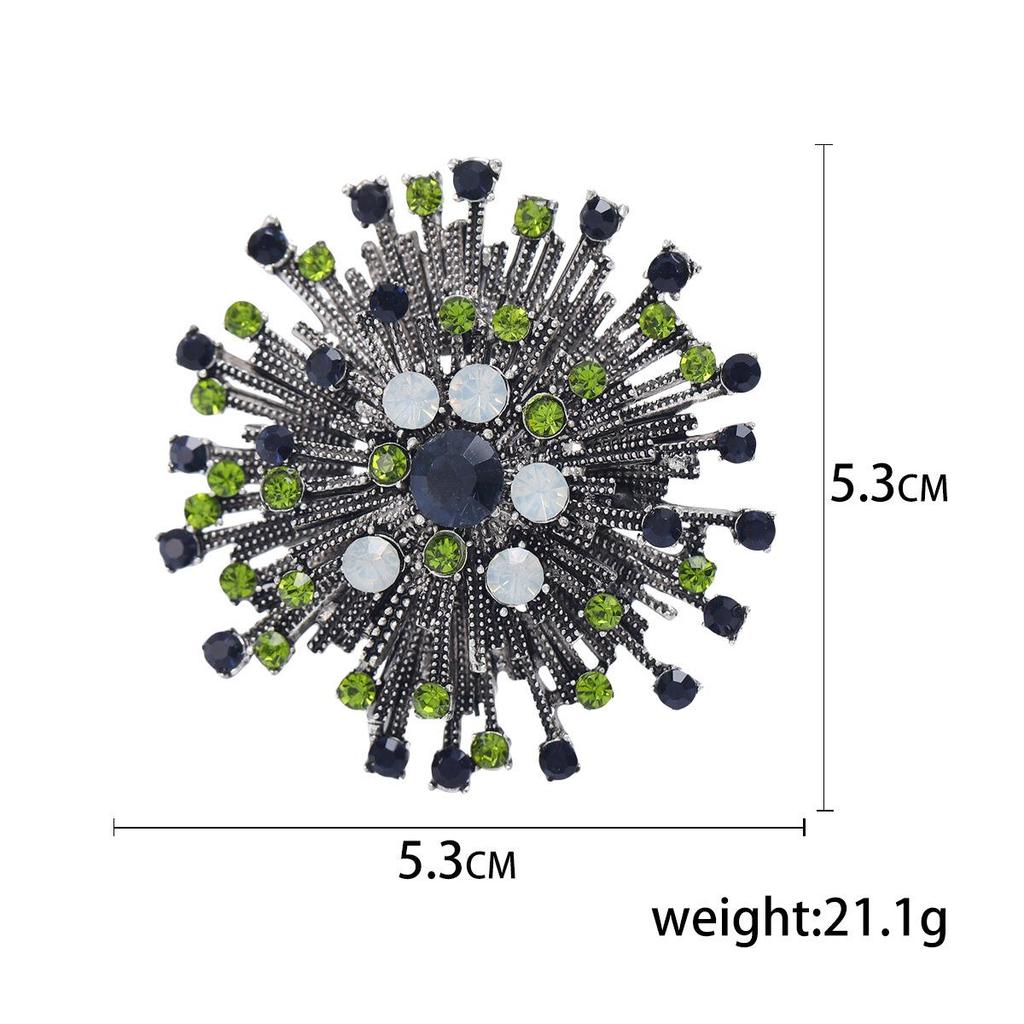 Ainiweini Snowflake Crystal Brooch - Luxurious Floral Suit Pin Corsage