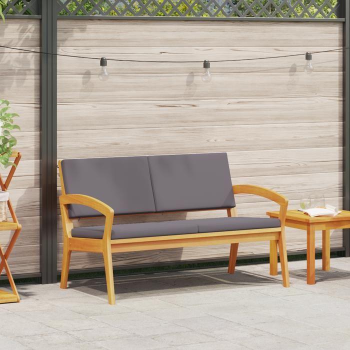 vidaXL Garden Bench with Cushions 115x70x72 Cm In Acacia Wood 4106471