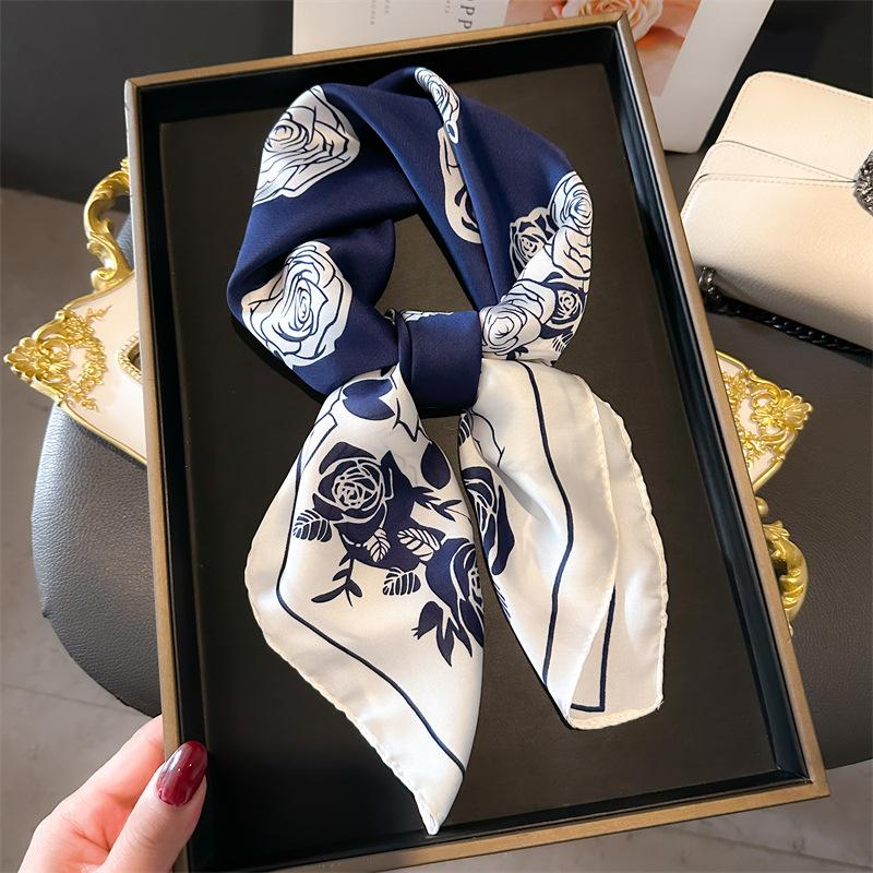 Ladies' Luxury Scarf Square Scarf for Women Neckerchief Female Headband Hair Wrap Print Ladies Foulard Fashion Hijab Bandana