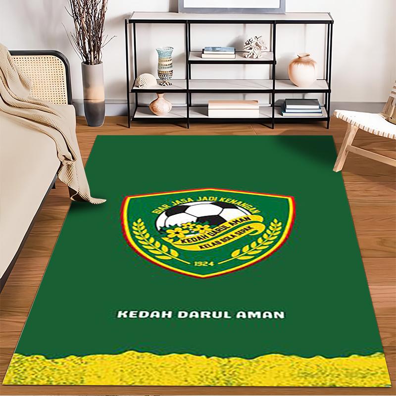 Kedah Darul Aman Football Emblem Rug Non-slip Rug Suitable for Living Room and Bedroom Sofas