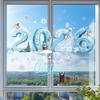 Festive Christmas Window Decals Set with Snowman Snowflake Patterns - Winter Holiday Decoration for 2026