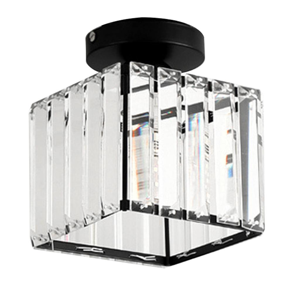 Lustre Moderne en Cristal à 3 Ampoules Douille E27 Lampe de Plafond pour Chambre à Coucher Lampe Suspendue pour Salon Chambre à Coucher Cuisine Couloir