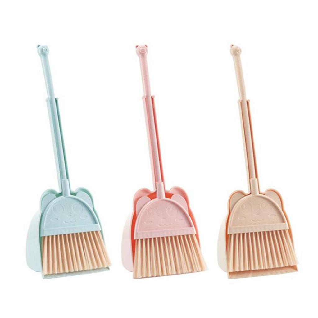 Kids Broom Dustpan Set Little Housekeeping Helper Set House Cleaning Gifts Cleaning Sweeping Play Set for Age 3-6 Girls Boys