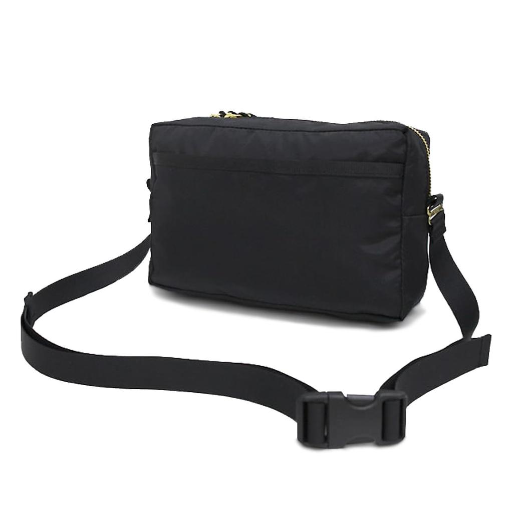 Fredrick Packers 420D SNUG SHOULDER (M) Shoulder Bag, Packcloth Nylon, Gold Zipper, Women's, Black