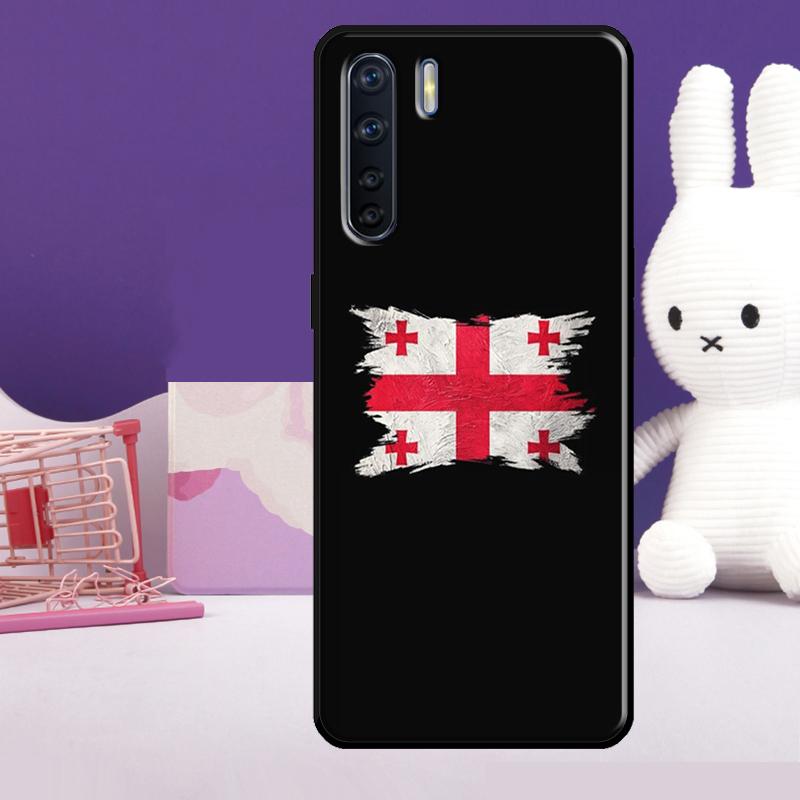 Georgia Grunge Flag Case For Oppo A18 A38 A78 A98 A58 A60 A80 A40 A96 A76 A16 A94 A74 A54 A15 A17 A57 A77 A5 Pro