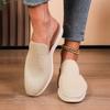 New Large-size Women's Shoes Summer Half-drag Fly-woven Flat-bottomed Slippers Women's Breathable Bag Head Lazy Cool Slippers Wish