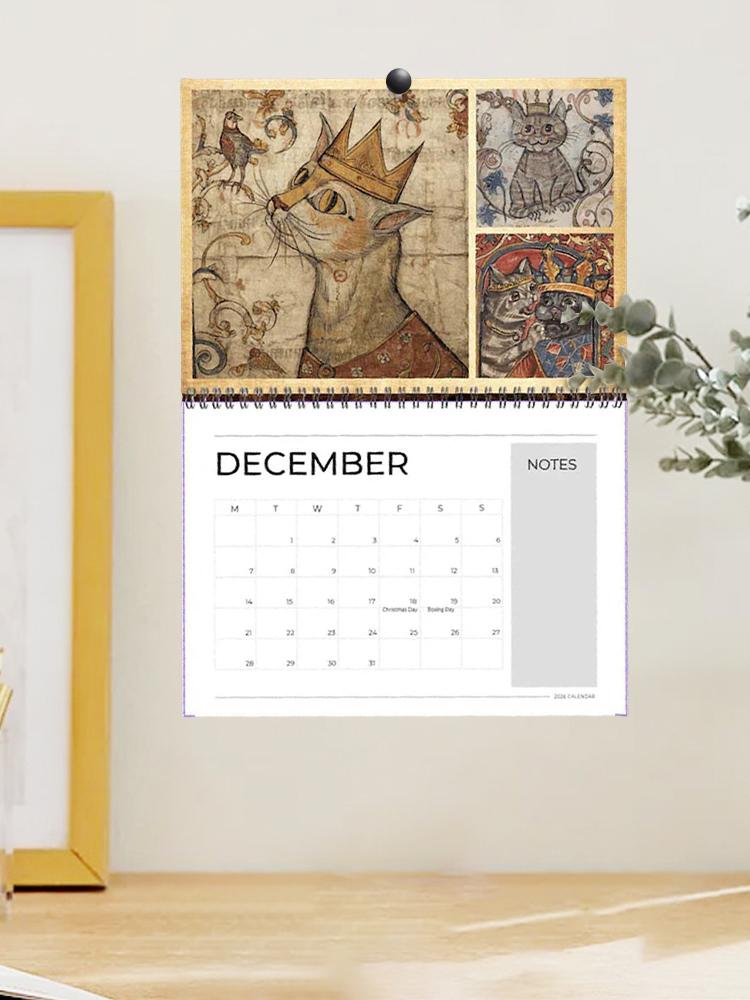 2026 Wall Calendar Renaissance Style 2026 Calendar 2026 Funny Cat Calendar Gift for Cat Lovers