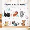 3D Cartoon Color Cat Princess Room DIY Wall Sticker Study Room Bedroom Wall Decoration Art Mural  Kids Room Decoration