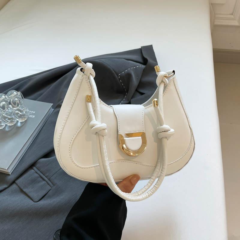 Fashion Women's Bags, Niche Design, Temperament, Underarm Baguette Bag, Simple and Versatile, High-end Single Shoulder Crossbody Saddle Bag