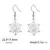 Jeshayuan Christmas Snowflake Pendant Necklace for Women Stainless Steel Neck Chain Special Jewelry Gift