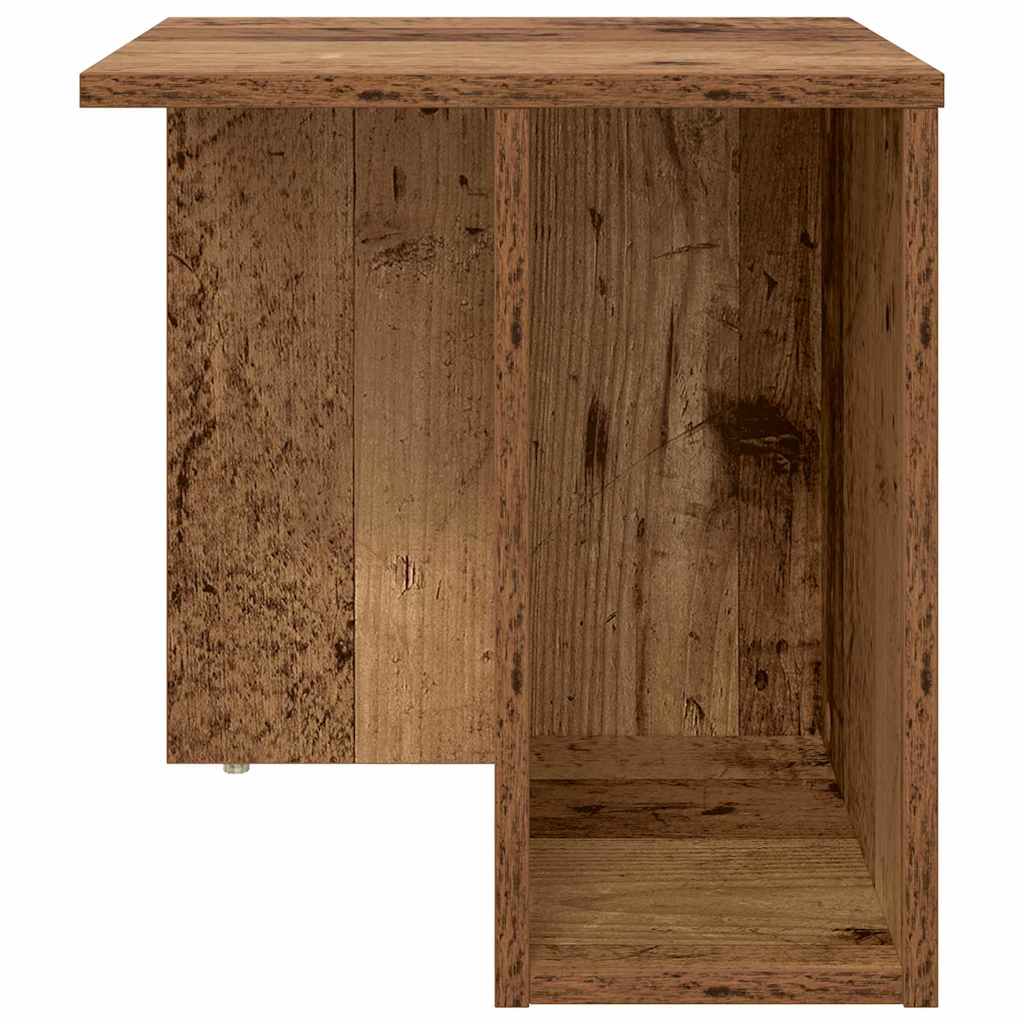 Side Table Reclaimed Wood Look 37 X 32 X 40 Cm Engineered Wood