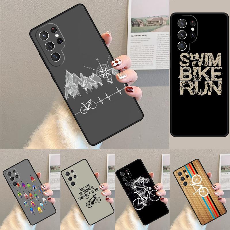 Mountain Bike Cycling Silicone Phone Case For Samsung Galaxy note 10 pro S26 S25 S24 S23 S22 S21 Plus S25Ultra Capa Cover