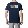 PUMA T Shirts Men's Navy Blue Crew Neck Moderate Straight Fit 682153-14