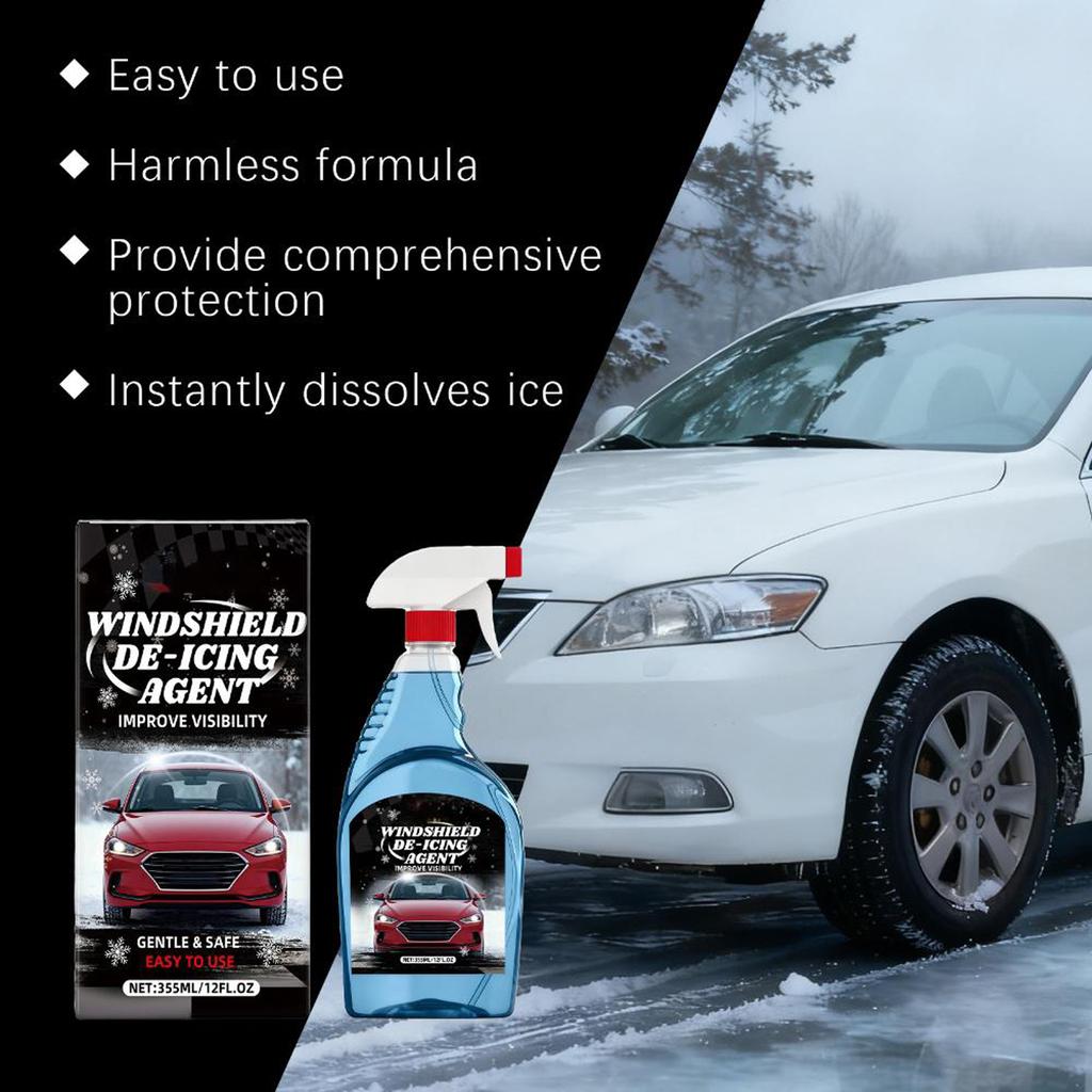 Glas-Eis-Entferner Auto-Scheiben-Frostschutz -Beschlag Klare Sicht Tragbarer Reiniger 355ml