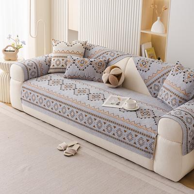1pc Bohemian Style Sofa Cushion, Anti Slip Sofa Cover, Furniture Protective Cover, Home Decoration Sofa Cover