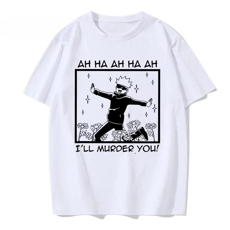 

Manga Japanese Anime Jujutsu Kaisen T Shirt Gojo Satoru Tops Yuji Itadori Graphic Tees Summer Cool T-shirt 90s Women Clothes S