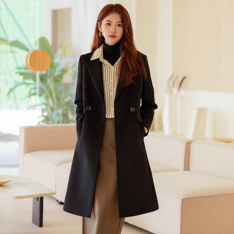 

Женское профессиональное шерстяное пальто средней длины Kaseye 2XL