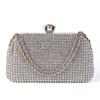 Diamanten Abendtaschen für Damen Silber Gold Luxus Umhängetaschen Hochzeitsparty Bankett Clutch Tasche Einfache Strass Handtaschen