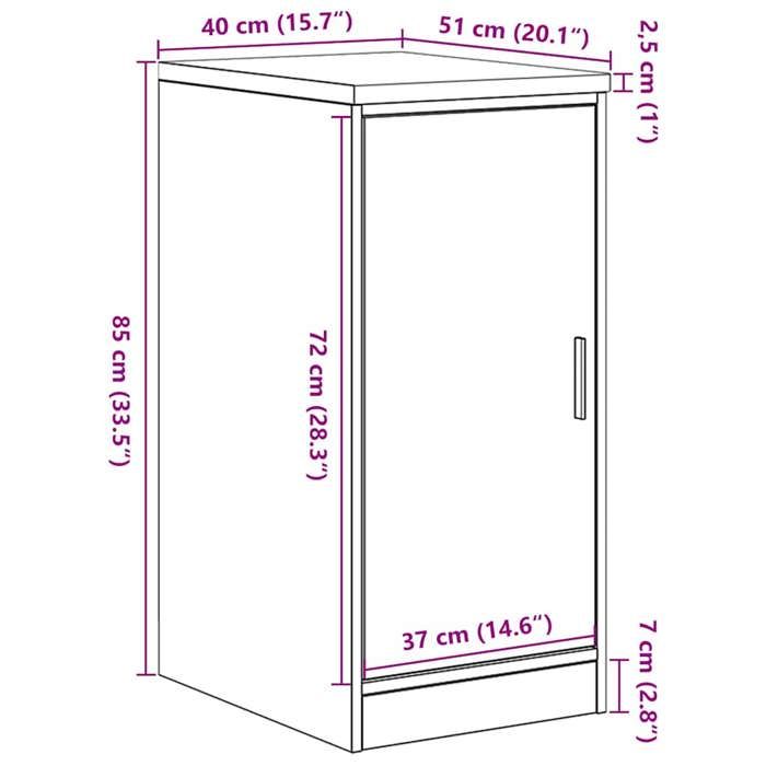 VidaXL Armoire de rangement de garage blanc 40x51x85 cm bois de pin, armoire, armoire à outils, armoire basse, armoire de 860562