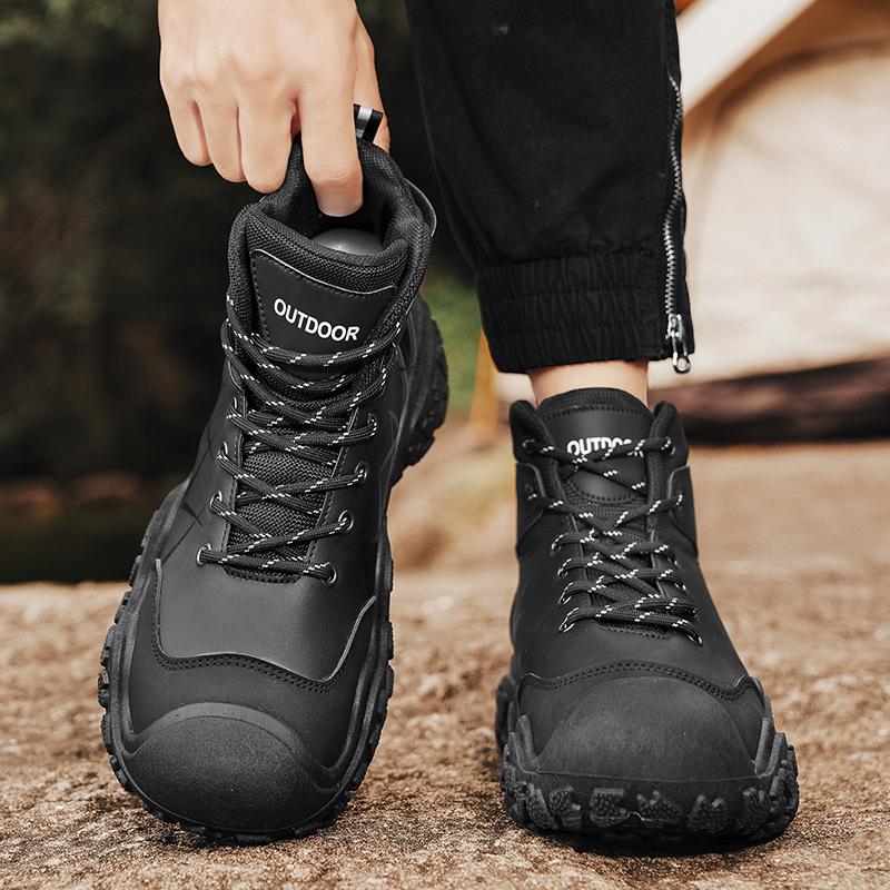 Outdoor Men's Hiking Boots Winter Men's Snow Boots Waterproof Leather Sports Keep Warm Men's Work Boots  Men Causal Sneakers