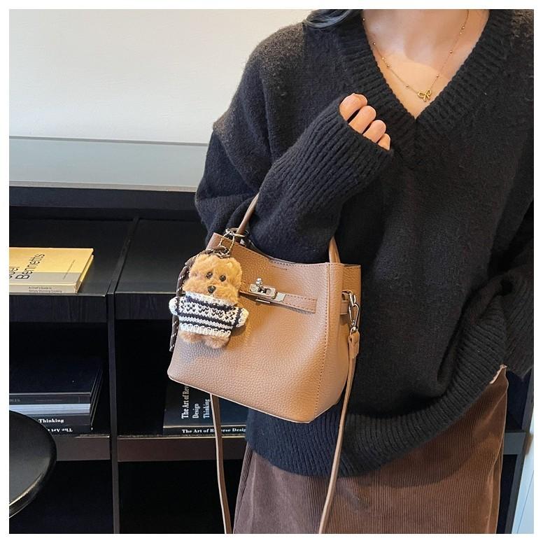 IELGY Ladies Messenger Bag Retro Fashion All-Match Portable Bucket Bag