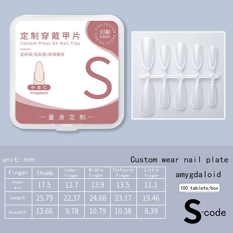 

100 шт./кор. накладные ногти, прозрачные доспехи, ультратонкие и бесследные наращивания ногтей, салон «сделай сам»