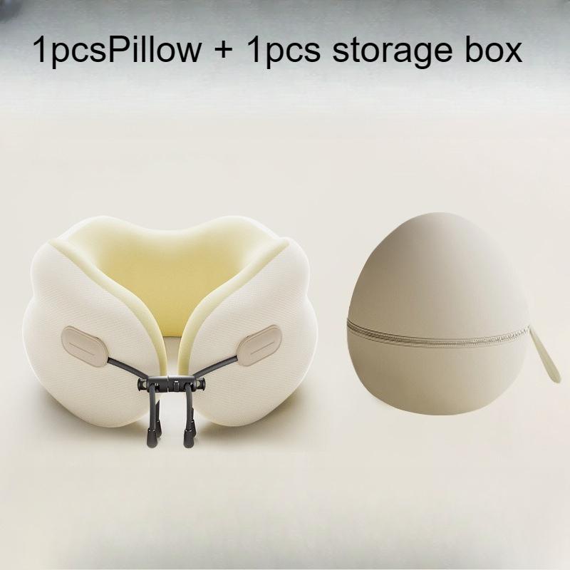

Memory Foam U Shaped Neck Pillow Travel Pillow for Airplane Car Cervical Support Pillow Soft Sleeping Headrest Pillow Standard model білий