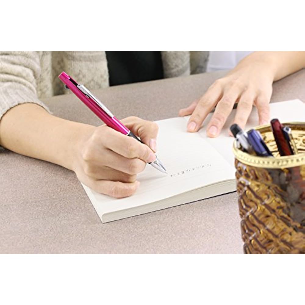 Mitsubishi pencil, 3 color ballpoint pen, Jetstream 0.5, pink, easy to write, SXE380005.13