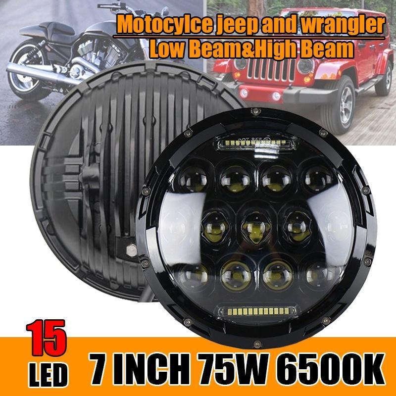 Buy 7 Inch 75W LED Daymaker Headlights for Harley Motorcycle Round ...
