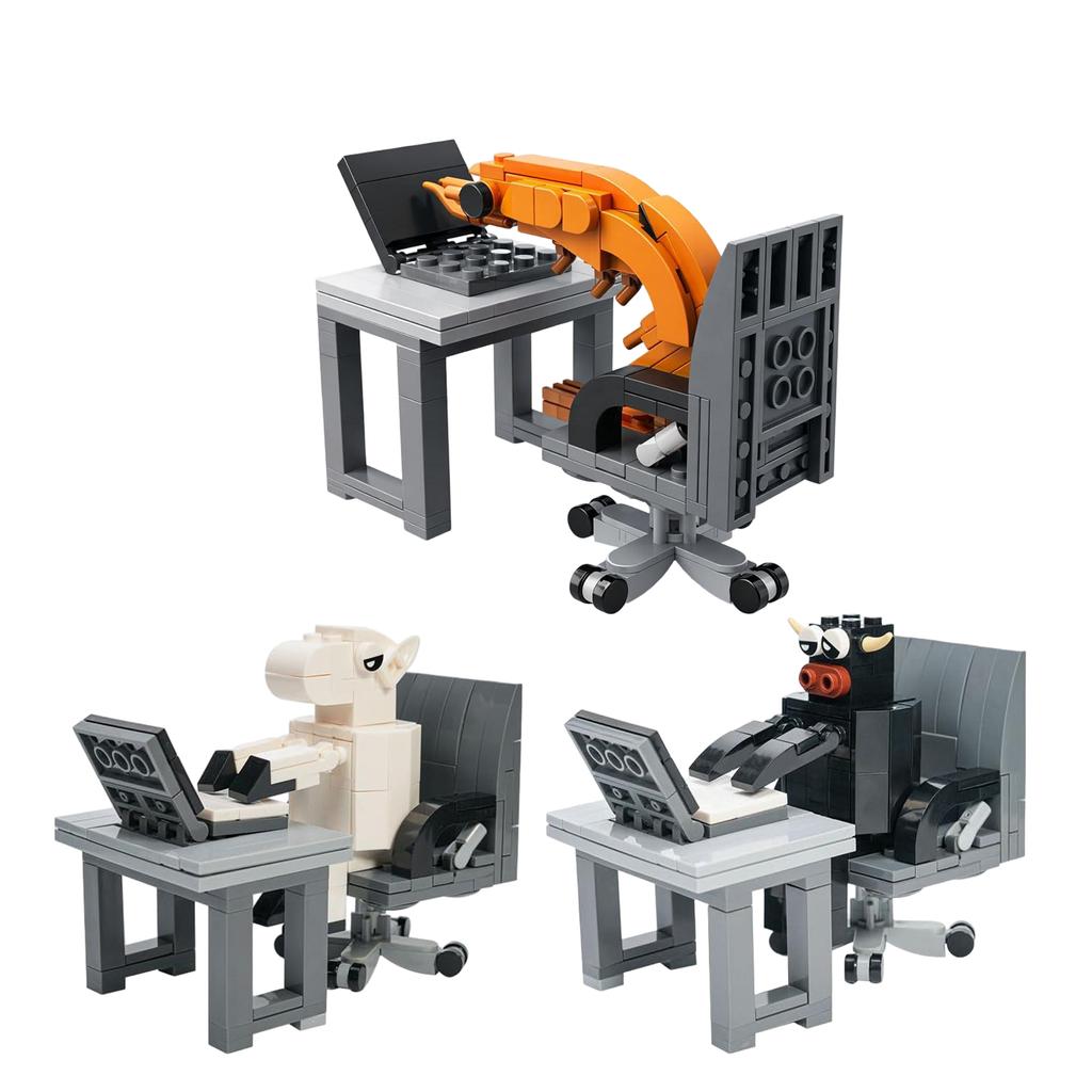 Building Toy Set - Animal Figures Construction Creative Desktop Puzzle Playset