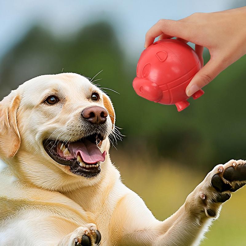 Durable Rubber Chew Toy for Dogs Funny Animal Shaped Teeth Cleaning Gnawing Sound Dog Interactive Toy English Bulldog Stuff
