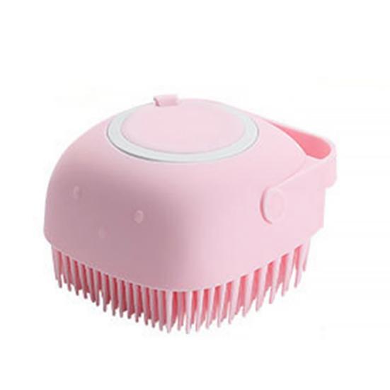 Bath Brush Non-slip Handle Multifunctional Silicone Baby Shower Scrubber Dispenser for Infant