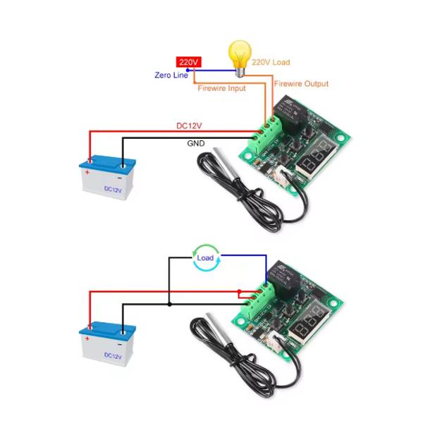Temperature Controller Module with Case XH W1209 LED Display Digital Thermostat Module with Waterproof NTC Probe -50~110℃