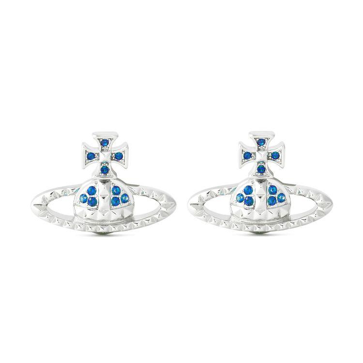 Vivienne Westwood Mayfair Bas Relief Saturn Earrings Unisex Earrings Blue 62010029-02W112 Box